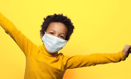 Boy with mask